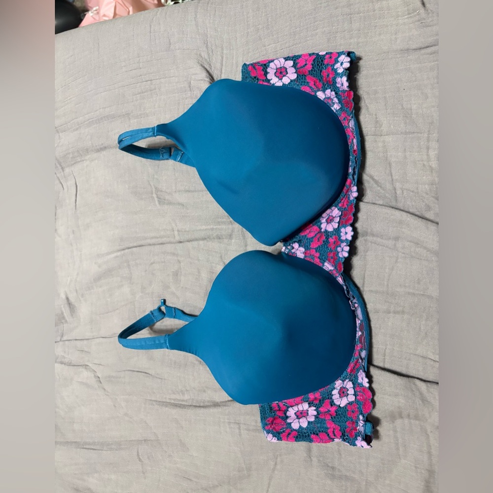 Floral Blue Women's Bra